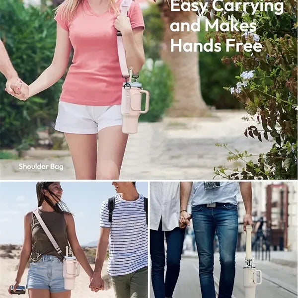 Water Bottle Carrier Bag With Adjustable Shoulder Strap