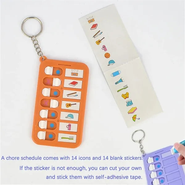 Children's Chore Chart with Keychain