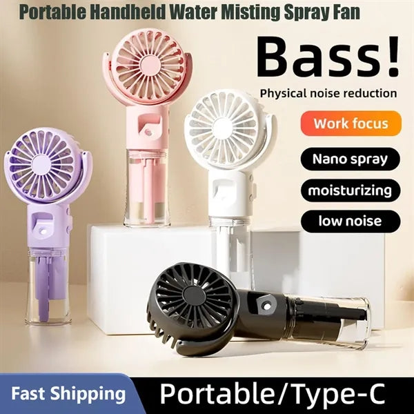 Battery Powered Misting Water Spray Cooling Fan