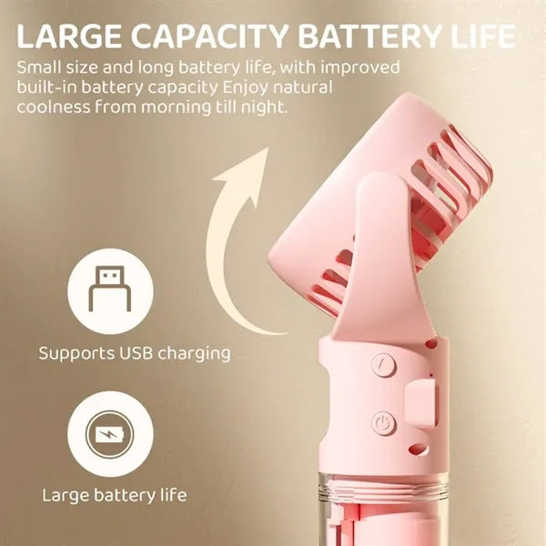 Battery Powered Misting Water Spray Cooling Fan