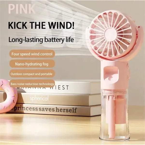 Battery Powered Misting Water Spray Cooling Fan