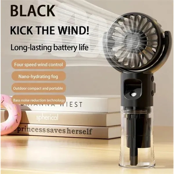 Battery Powered Misting Water Spray Cooling Fan