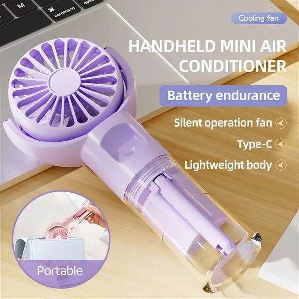 Four-Speed Wind Adjustable Mini Handheld Spray Fan