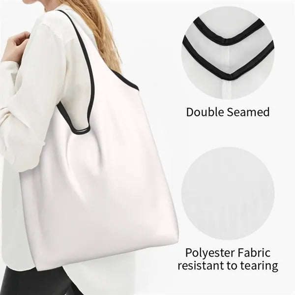 Foldable Shopping Bag Washable Shoulder Grocery Market Tote