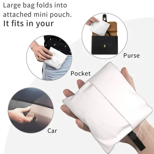 Foldable Shopping Bag Washable Shoulder Grocery Market Tote