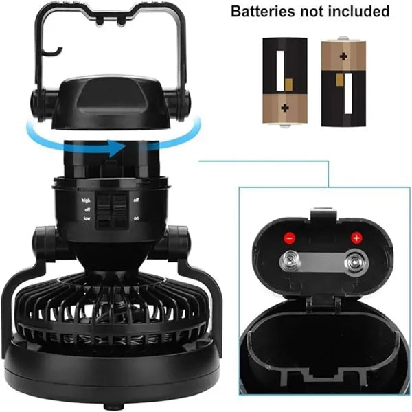 Portable LED Camping Lantern With Ceiling Fan