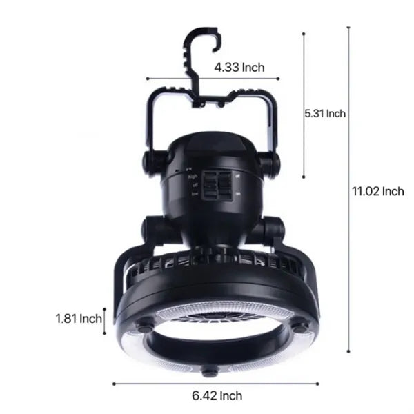 Portable LED Camping Lantern With Ceiling Fan