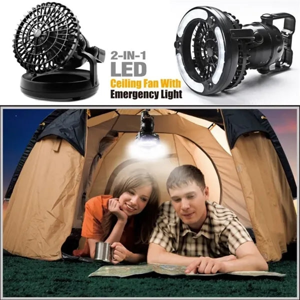 Portable LED Camping Lantern With Ceiling Fan