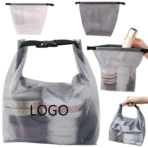 10'' Large Clear Cosmetics Bag With Sealable Velcro Closure