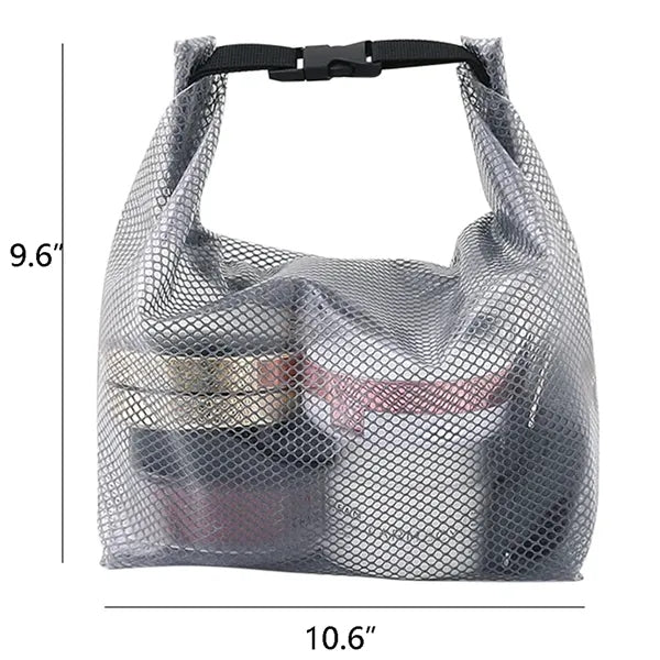 10'' Large Clear Cosmetics Bag With Sealable Velcro Closure