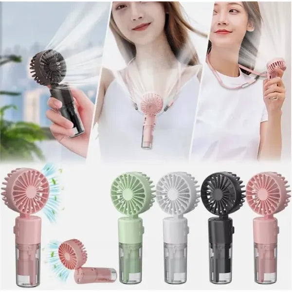 Rechargeable Travel Handheld Mist Cooling Spray Fan