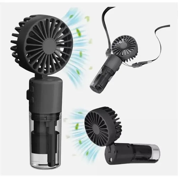 Portable Handheld Misting Cooling Spray Fan with Lanyard