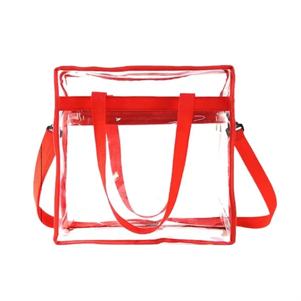 Large Beach Concert Clear PVC Shopping Tote Bag