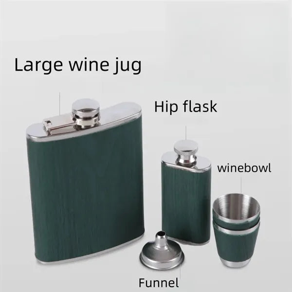 Stainless Steel Wine Bottle Set Outdoor Portable Gift Box