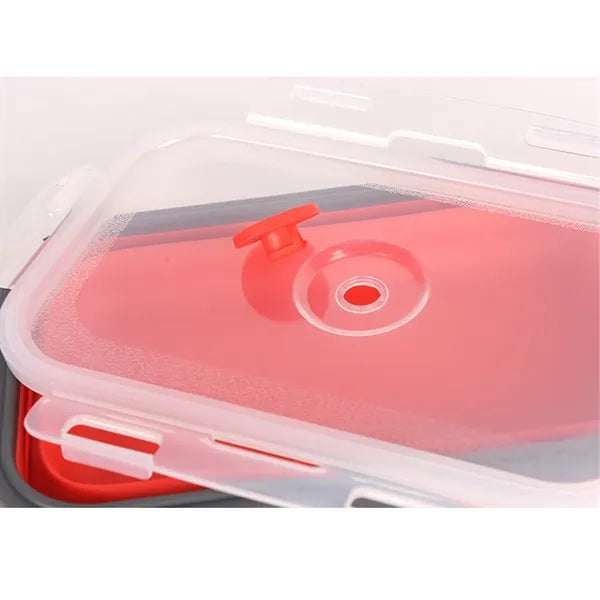 17Oz Foldable Silicone Lunch Box With Lid