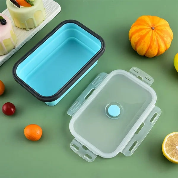 17Oz Foldable Silicone Lunch Box With Lid
