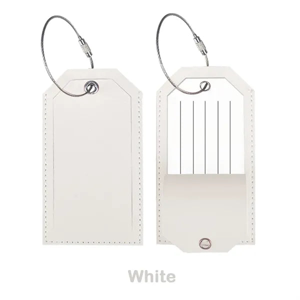 PU Leather Luggage Tag with Metal Ring