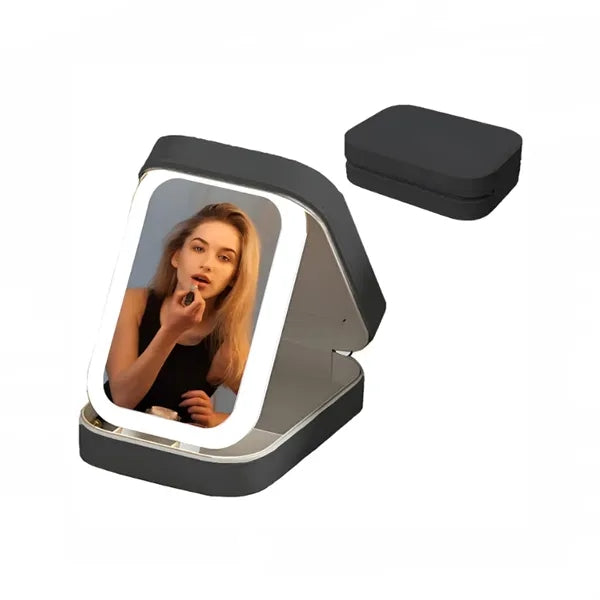 Travel Makeup Bag with LED Mirror