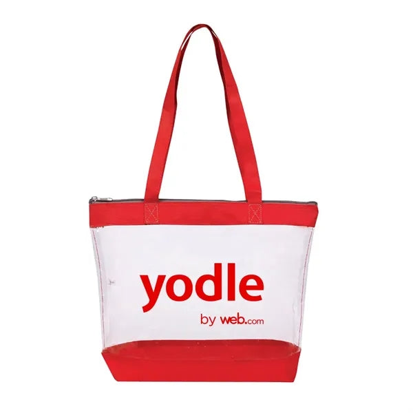 Clear Zipper Tote Bag