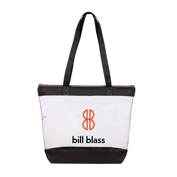 Clear Zipper Tote Bag