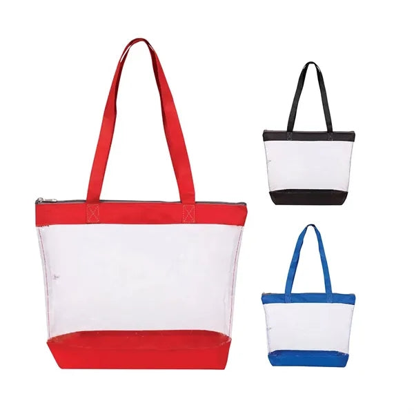 Clear Zipper Tote Bag