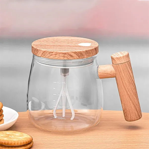 Electric High Borosilicate Self Stirring Glass Coffee Mug