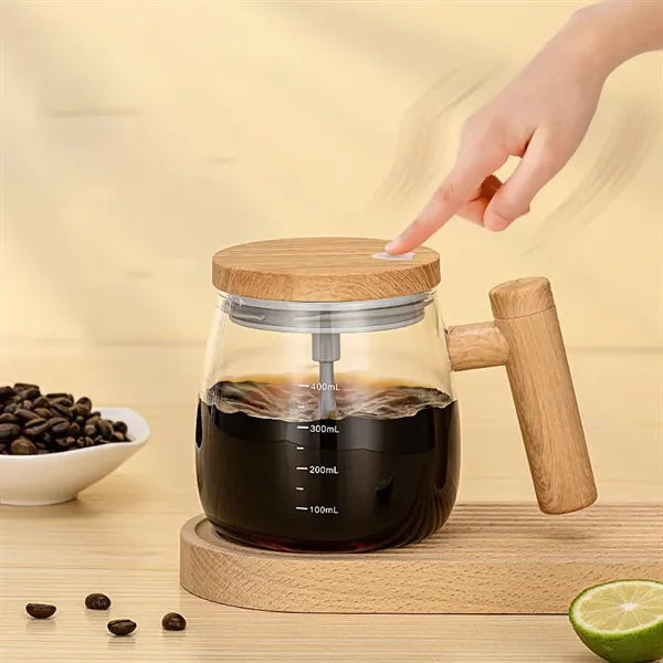 Electric High Borosilicate Self Stirring Glass Coffee Mug