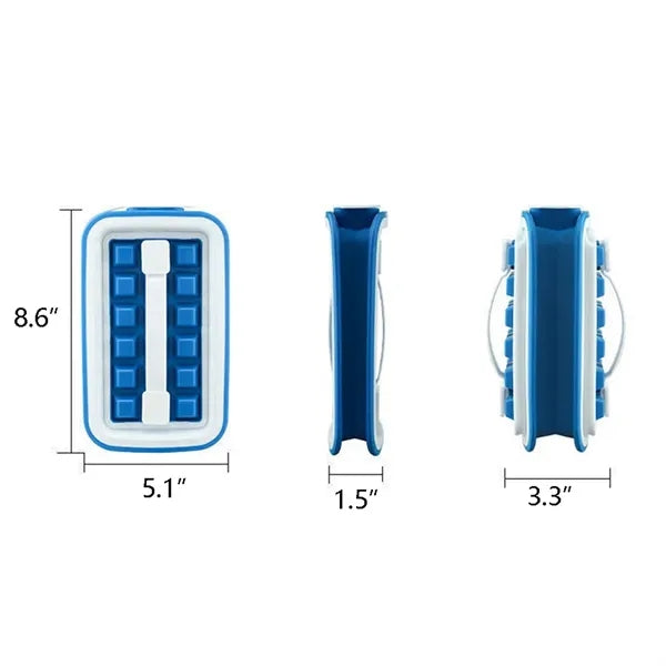 2 in 1 Portable Ice Cube Tray Mold With Lid & 36 Grid