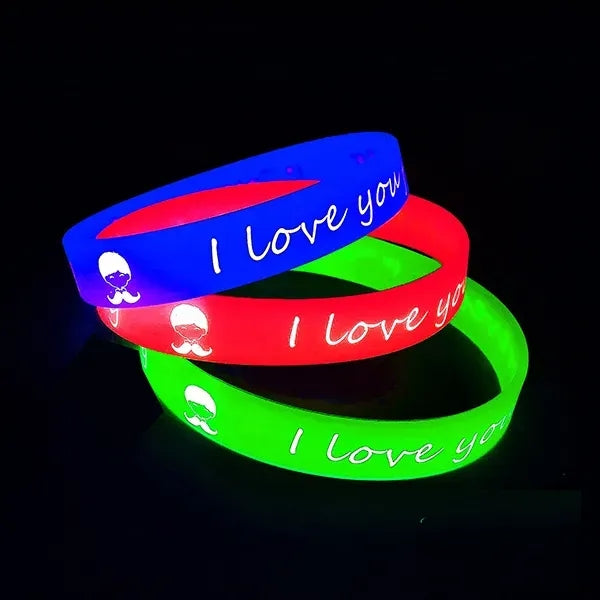 Glow in the Dark Silicone Wristbands UV color changing