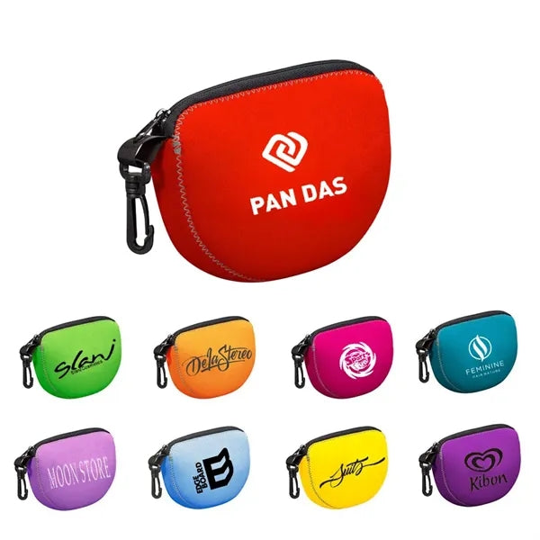 U-Shape Neoprene Coin Organizer Key Case