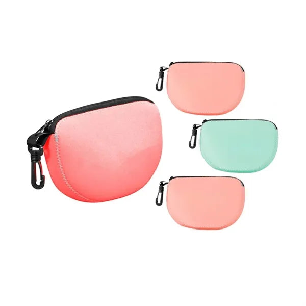 U-Shape Neoprene Coin Organizer Key Case