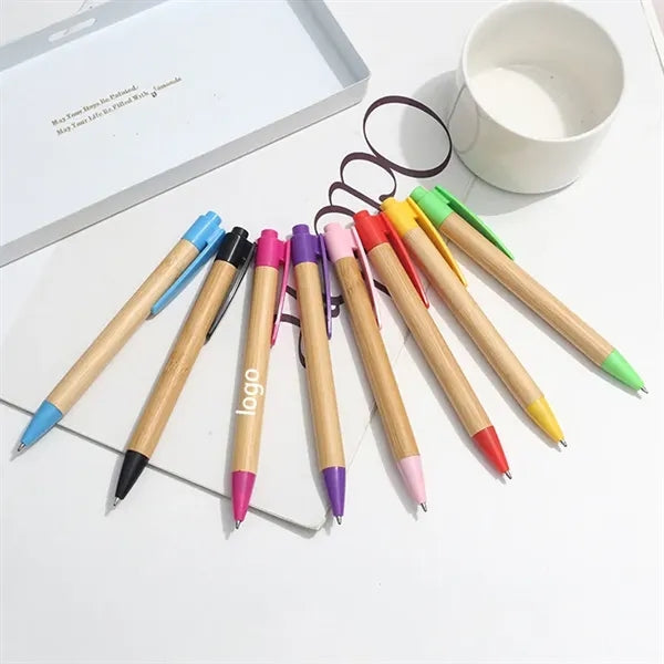 Eco-friendly ABS Bamboo Click Action Ballpoint Pen