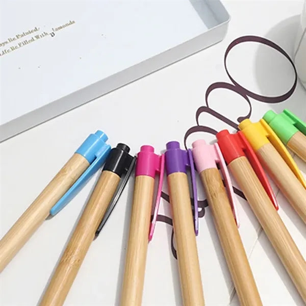 Eco-friendly ABS Bamboo Click Action Ballpoint Pen