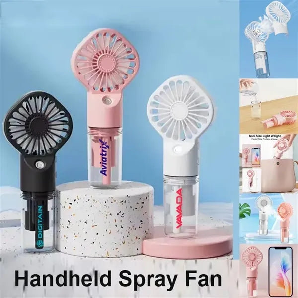 USB Rechargeable Personal Mist Fan With Power Charger