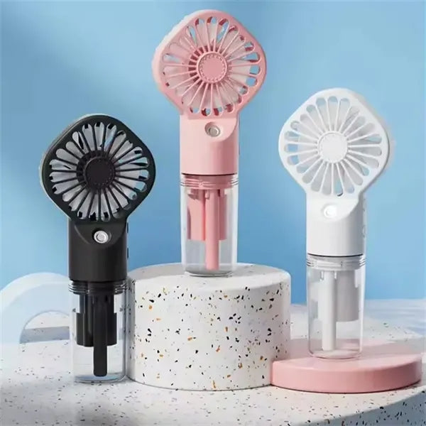 USB Rechargeable Personal Mist Fan With Power Charger