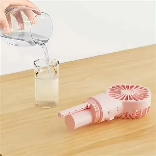 USB Rechargeable Personal Mist Fan With Power Charger