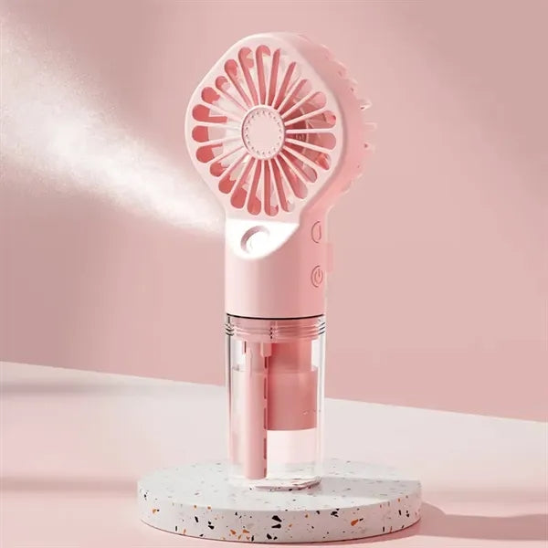 USB Rechargeable Personal Mist Fan With Power Charger