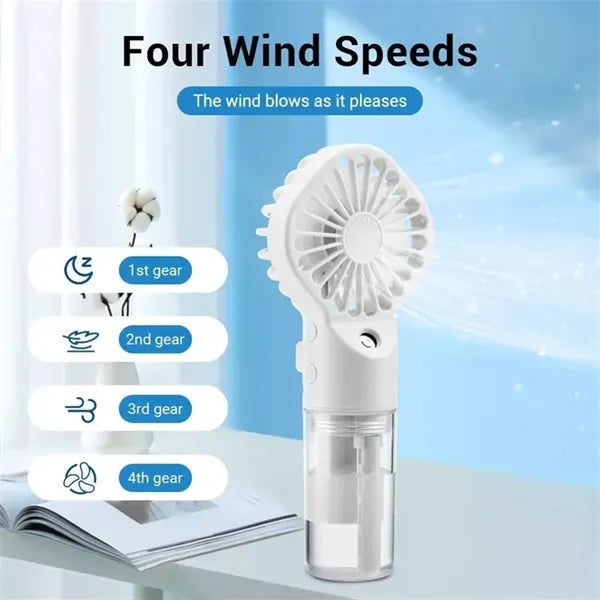 USB Rechargeable Personal Mist Fan With Power Charger