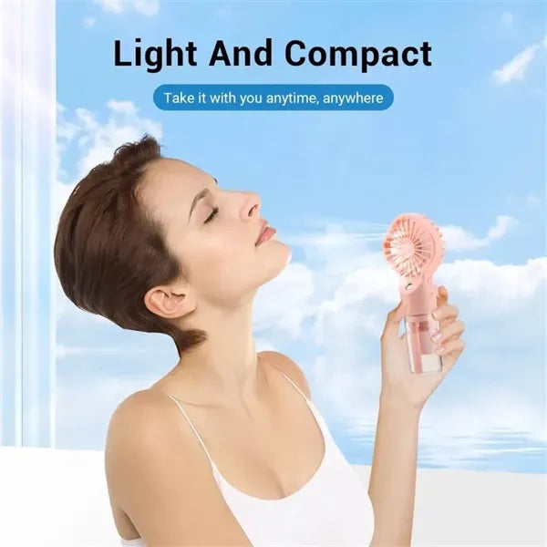 USB Rechargeable Personal Mist Fan With Power Charger