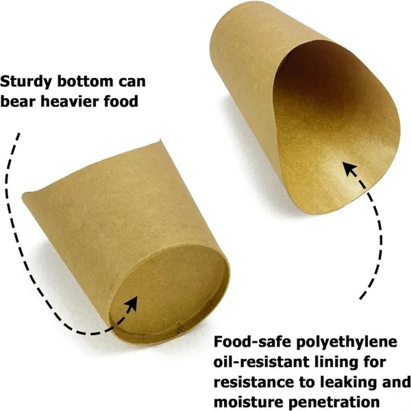 Disposable Paper French Fry Cups