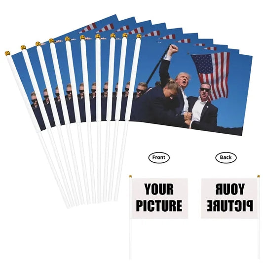 Pack of 10 Mini Flags Outdoor Decor Little Library Sign