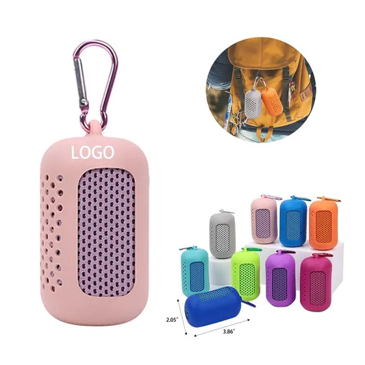 Mini Travel Towel with Silicone Case