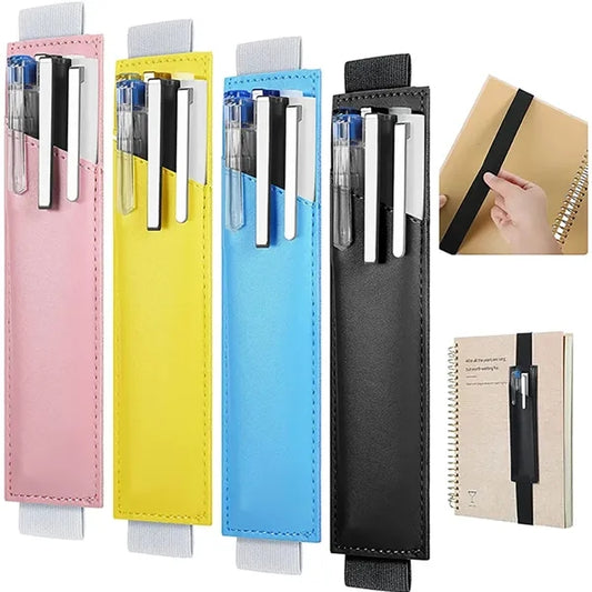 Adjustable Elastic Band Pen Holder Sleeve Notebook Pouch