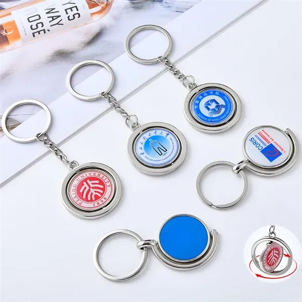 Double-sided school badge keychain