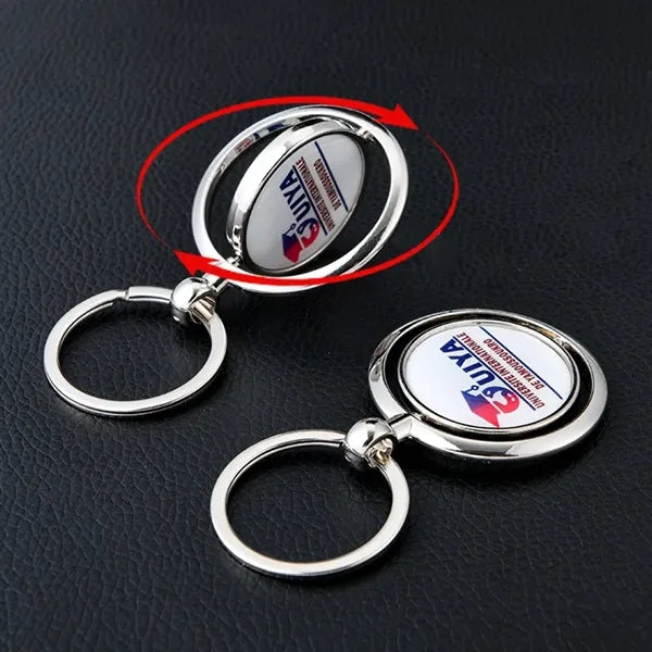 Double-sided school badge keychain