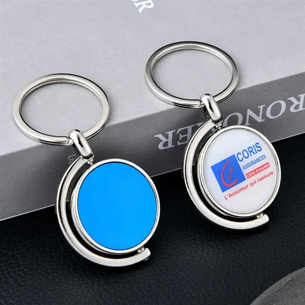 Double-sided school badge keychain