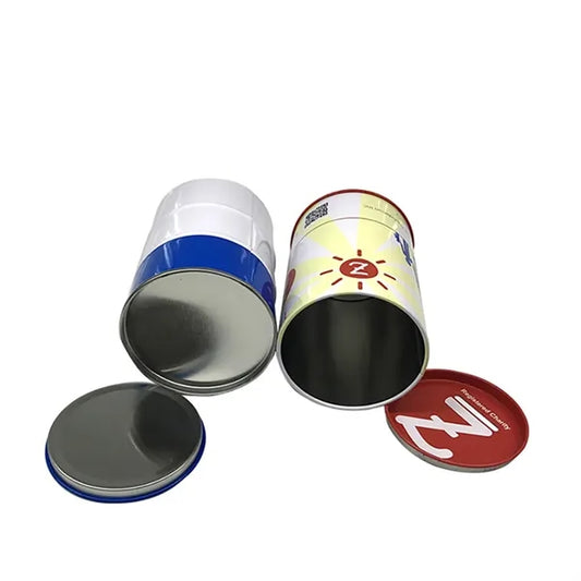 Round Metal Coin Can Tinplate Piggy Bank