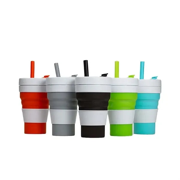 15OZ Travel Silicone High Temperature Portable Folding Water