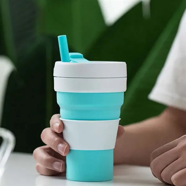 15OZ Travel Silicone High Temperature Portable Folding Water