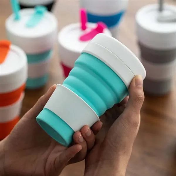 15OZ Travel Silicone High Temperature Portable Folding Water